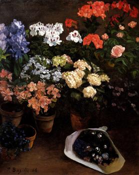 Frederic Bazille : Study Of Flowers